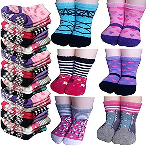 HASUS 16 NonSkid Gripper Assorted 6 Pairs 1224 Months