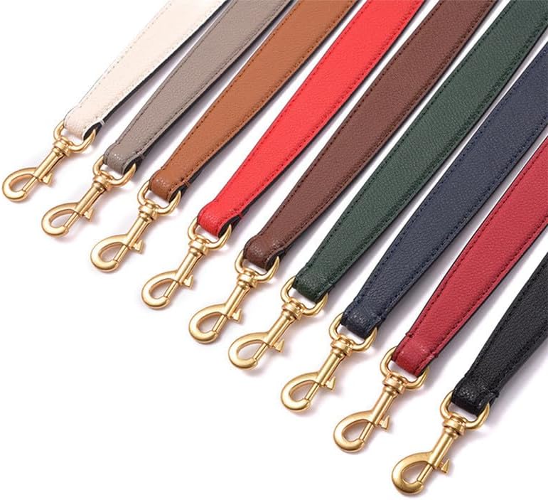 Leather Purse Strap for Shoulder Bag Purse Straps Replacement Straps for Handbags Purse Handles Gold Clasp Green