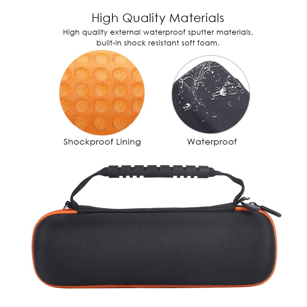 Estuche de Almacenamiento para JBL Flip 6 Altavoz Bluetooth portátil, Cubierta de Caja de Transporte de Viaje Duro, Espacio Adicional para Enchufe y Cable (Negro)