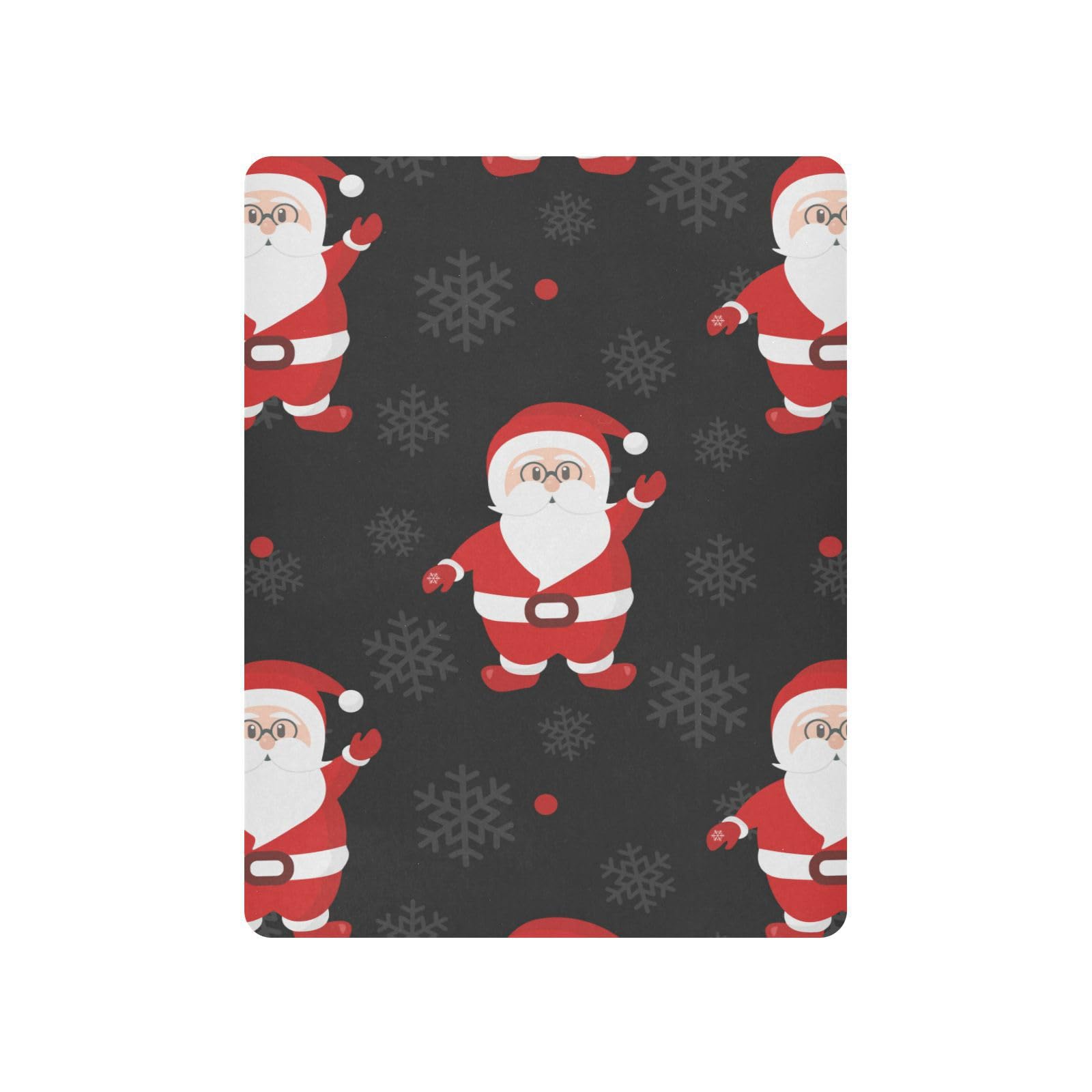 Moudou Christmas Santa Claus Playard Sheet for Boy Girls, Soft Breathable Fitted Toddler Sheet for Standard Playard Bed Mattress, 39 x 27 x 5 Inch