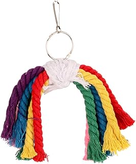 Ipetboom Brinquedos De Periquito De Corda Brinquedos De Pingente De Papagaio Brinquedos De Papagaio Pendurados Brinquedo De Mordida De Papagaio Utensílios De Corda De Papagaio