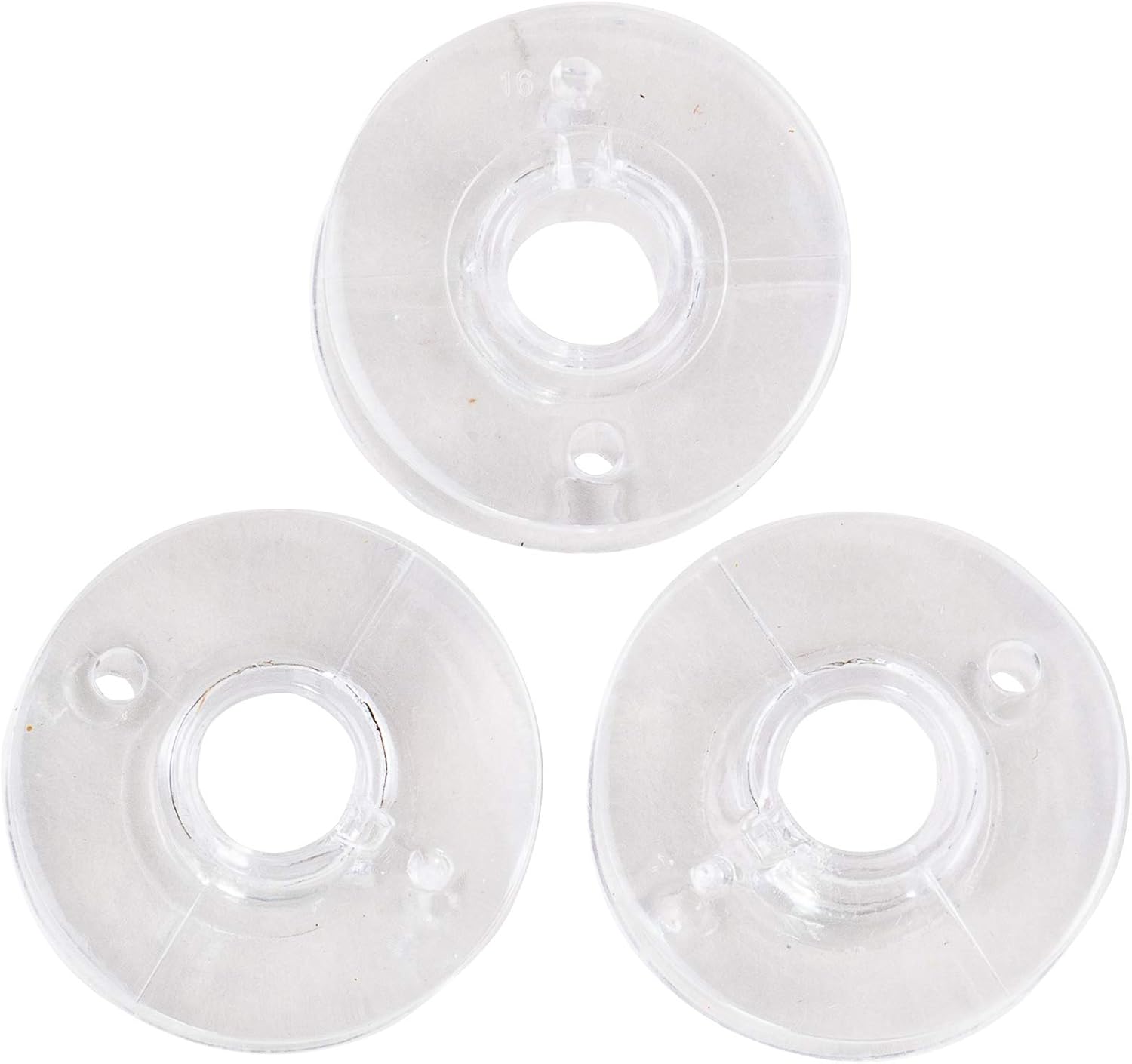 SINGER 06543 Class 15J Bobbins, Transparent, 12-Count