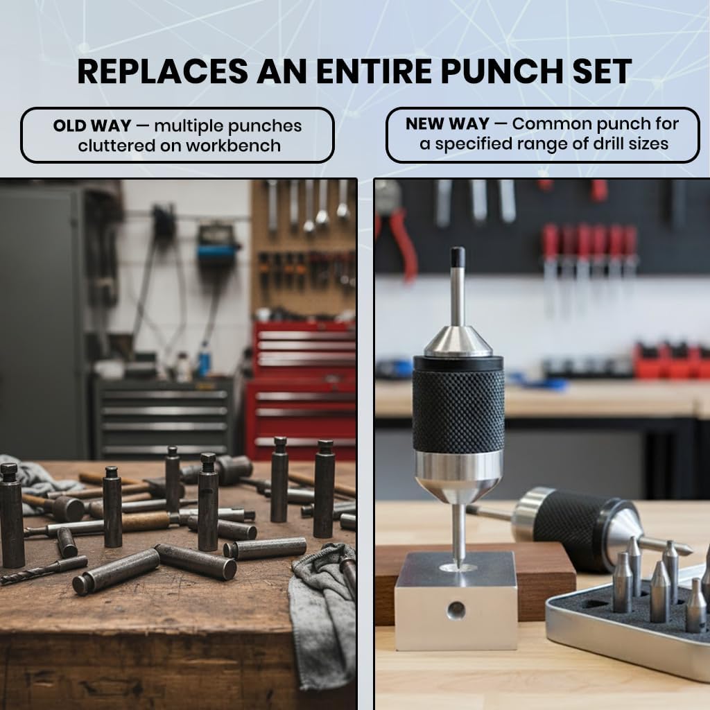 Hardened pin Universal Transfer Punch Center Aligner Punch Machine Tools (Set of Both)