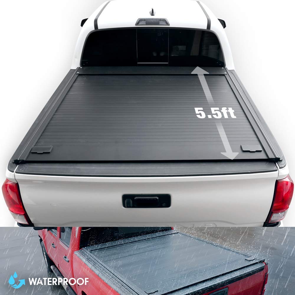 Amazon Com Syneticusa Aluminum Retractable Tonneau Cover For 2011 2021 F 150 F150 5 5 5 6 Short Truck Bed Low Profile Waterproof Automotive