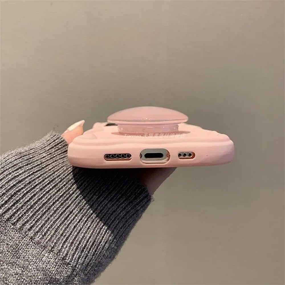 Etui Crystal Love Heart Stand Case do iPhone'a 15 14 Pro Max 14 Plus 13 12 11 XS XR Silikonowa miękka obudowa, fioletowa, do iphne13pro