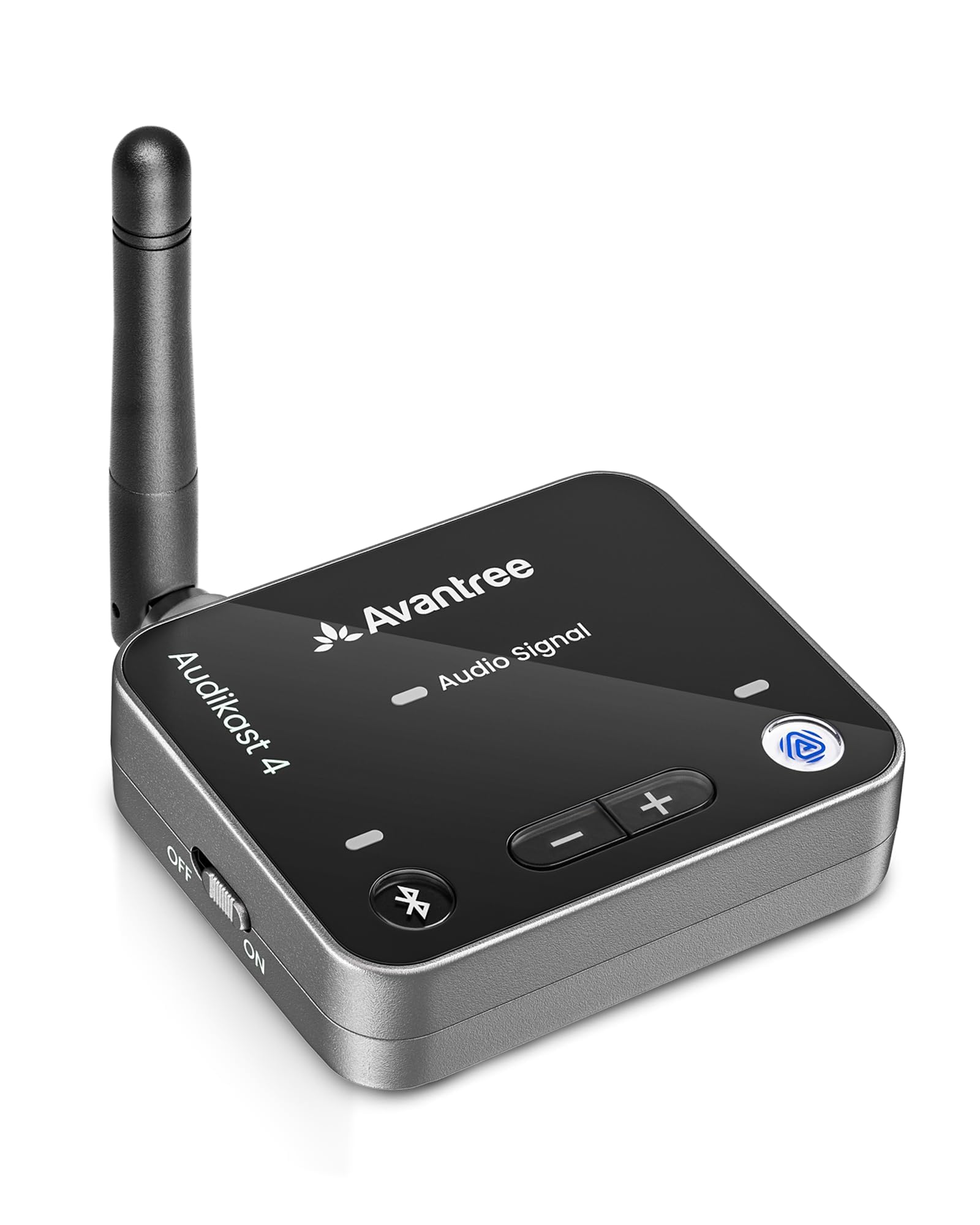 Avantree Audikast 4T - Trasmettitore TV Auracast per apparecchi acustici selezionati | Per apparecchi acustici e cuffie Auracast selezionati, con ingressi Bluetooth 5.4, aptX Adaptive, aptX HD, ottici e AUX