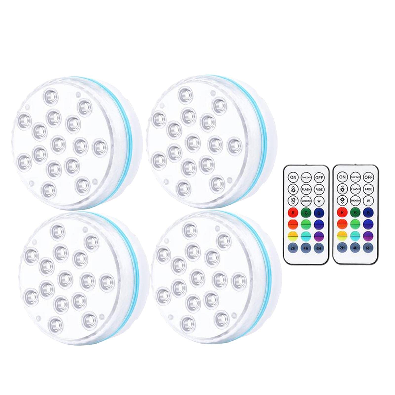 Submersible LED RGB Lights Decoration 21 Key for Home Decor Lighting Pond 4 Lights 2 RF Remotes|Pool & Spa Lights|Home & Garden-image-23