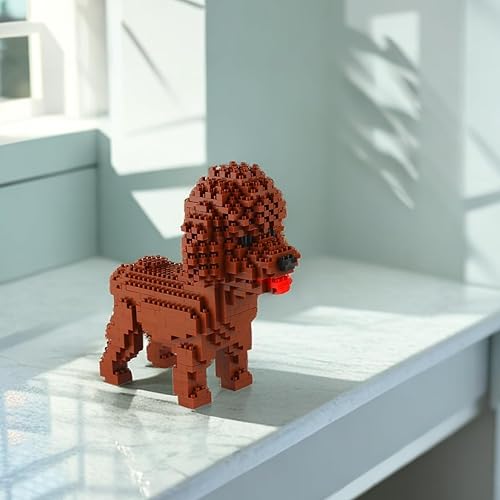 Miniatura 6 de Mini bloques de construcción Larcele de perros, ladrillos de juguete para construir mascotas, 950 piezas KLJM-02, Poodle, Poodle