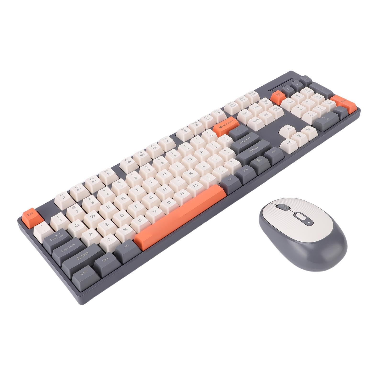Goshyda Zestaw Bezprzewodowej Klawiatury i Myszy, Bezprzewodowy, Ergonomiczny Zestaw Klawiatury i Myszy 2,4G, do Laptopa PC (Typ 2)