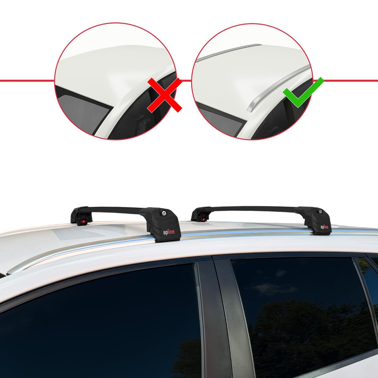 Compatible con Toyota Corolla Touring (E210) 2019-2025 Ace-2 Barras de Techo Auto Portaequipajes Barras Transversales Negro Aluminio 2 Barras