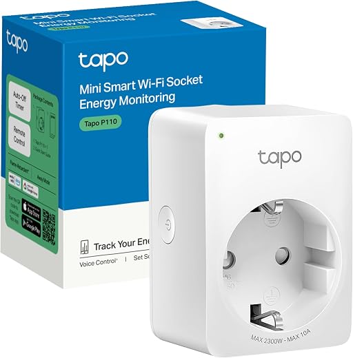 🚫 [CADUCADO] 🔥 Tapo P110 – Enchufe Inteligente WiFi, Medición de Consumo,Control App/Voz | Programa Horarios y Temporizadores. Monitorización de Energía. Modo Ausente. Control App Tapo. Control Voz Alexa/Google.