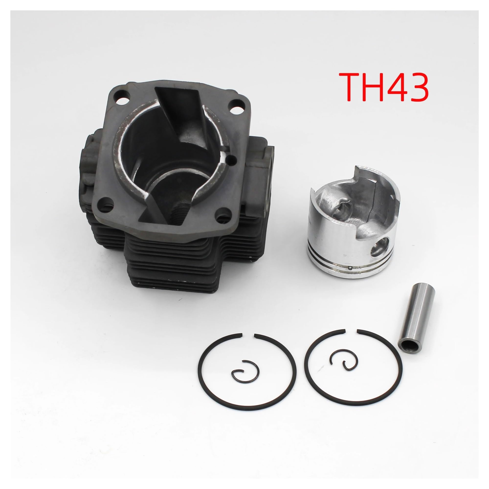 Kit de pistón de cilindro de 41,5 mm y 44 mm compatible con K-wasaki TH48, TH43, Kbl48, KBH48, TH430, KBH43A, KAAZ, cortadora de césped, desbrozadora, pieza de motor. Piezas de repuesto(Th43 41.5mm)
