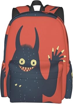 Blue Monster Backpack Bookbag Waterproof Backpacks for Women Men Travel Backpack Laptop Backpacks Daypack Shoulder Bag
