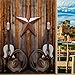 Rustic Texas Star Decorative Window Film Wooden Barn Farmhouse Vintage Western Cowboy Hat Guitardining Room Window Film,Dorm Room Glass Film 17.7Wx23.6L-Inch X1Pcs