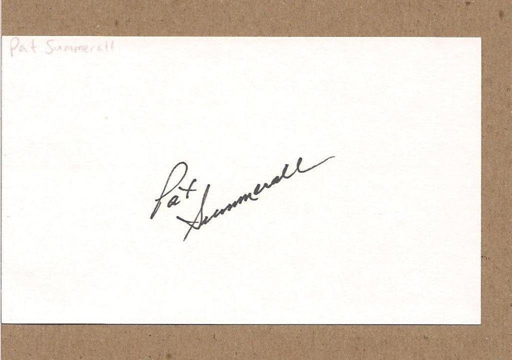 Pat Summerall Hof Announcer Signed 3x5 Index Card NFL Cut