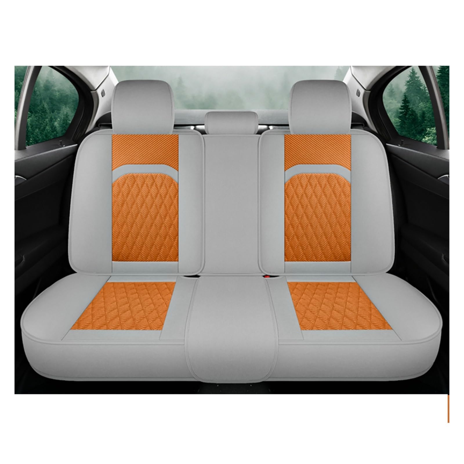 Funda Asiento Coche Fundas Universales Asientos Coche Para Jeep Para Renegade Para Grand Para Cherokee Para Wk2 1999 2004 2014 Para Compass 2007(Grey Orange)