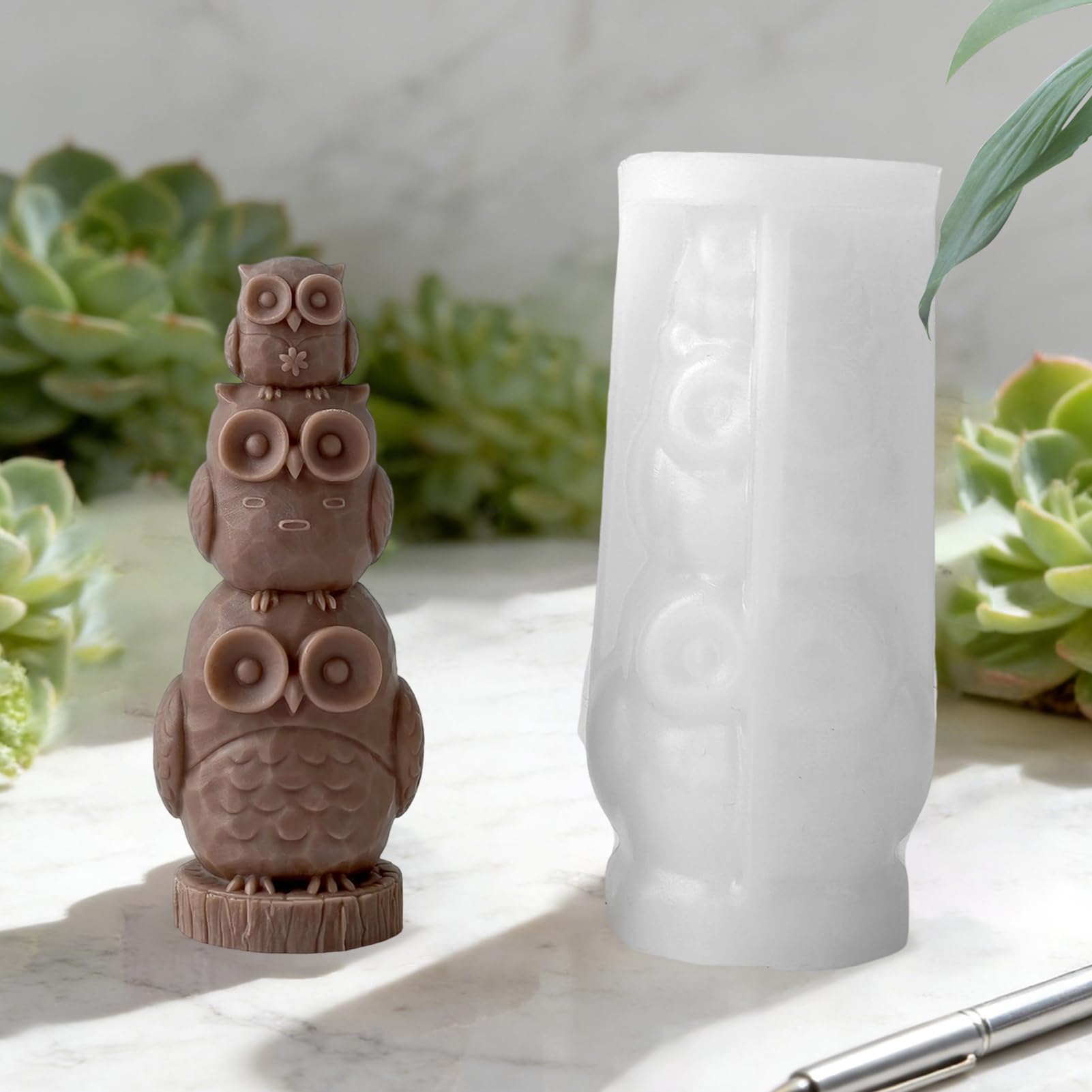 per candele in silicone a forma di animale, 3D , riutilizzabile, impilabile, stampo per candele a forma di animale, per festa del Ringraziamento, vacanze, uffici, casa, scrivania