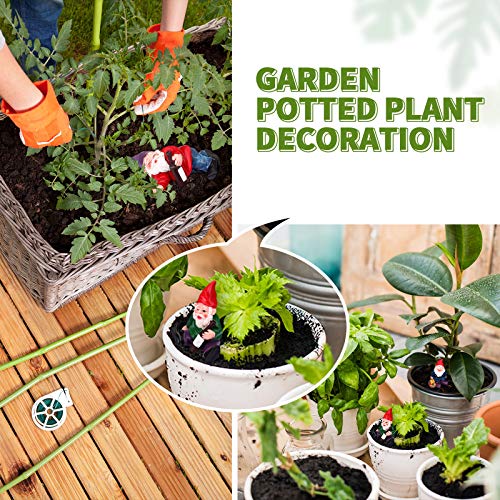 Jetec 10 Pieces Garden Mini Gnome Ornaments, Garden Dwarf Micro Landscape Decoration, Miniature Fairy Garden Statue Accessories For Outdoor, Potted Plant, Desktop #TOP3