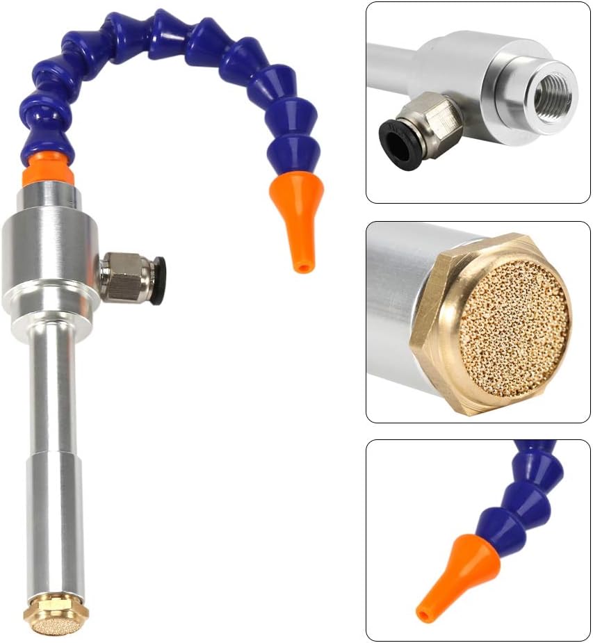 JTLB Cooling Gun 15 * 11 * 9 130mm Aluminum Alloy Mechanical Process Mini Vortex Cold Air Dry Cooling Gun Flexible Tube