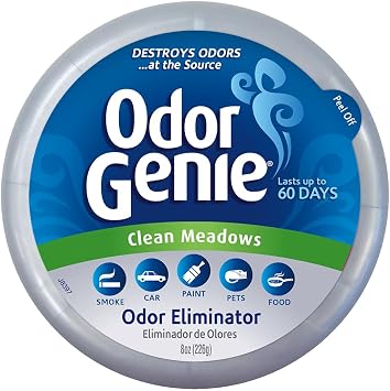 Odor Genie Odor Eliminator with Clean Meadows Fragrance, 8 oz. Neutralizes Unpleasant Smells and Odors, for Indoor Use