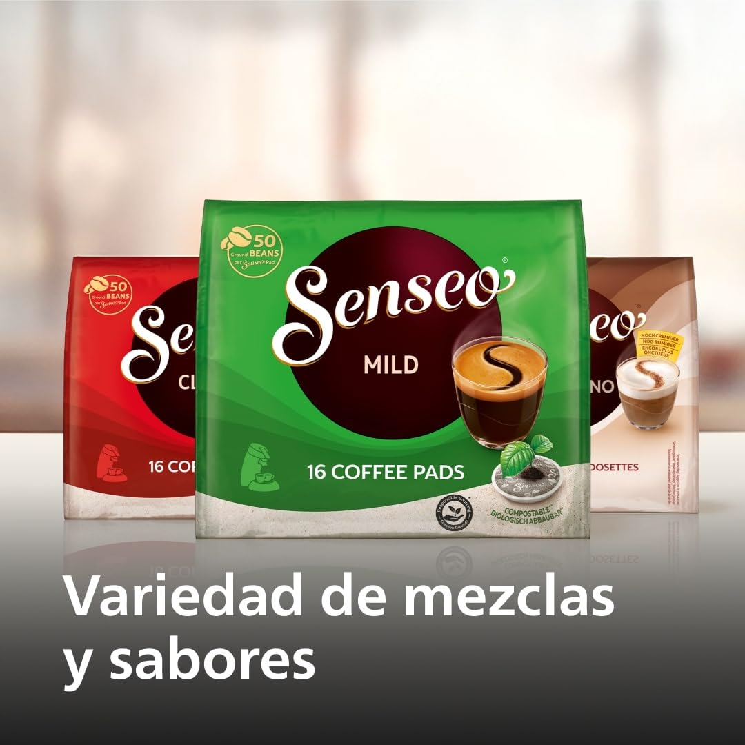 PHILIPS Senseo Original Plus cafetera de monodosis, Selección de Intensidad del Café, Tecnología Coffee Boost, Plástico Reciclado, Azul Pavone (CSA210/00) | 1 o 2 tazas, menos de 1 minuto de tiempo de preparación, Coffee Boost, Crema Plus, 0,7 L (CSA210/0