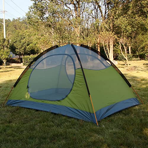2-3 Person Tents For Camping 3-4 Season Windproof Camping Tent Family Tent Two Doors Double Layer With Aluminum Rods For Outdoor Camping Family Beach Hunting Hiking Travel (Green-3 Person) #TOP4