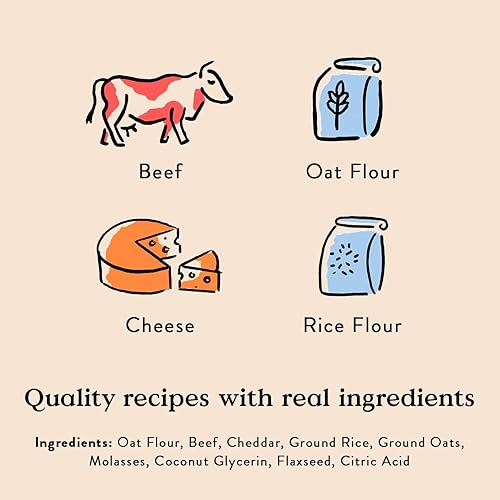 Miniatura 2 de Bocce's Bakery Say Moo - Golosinas de entrenamiento para perros, sin trigo, hechas con ingredientes reales, horneadas en los Estados Unidos, bocados