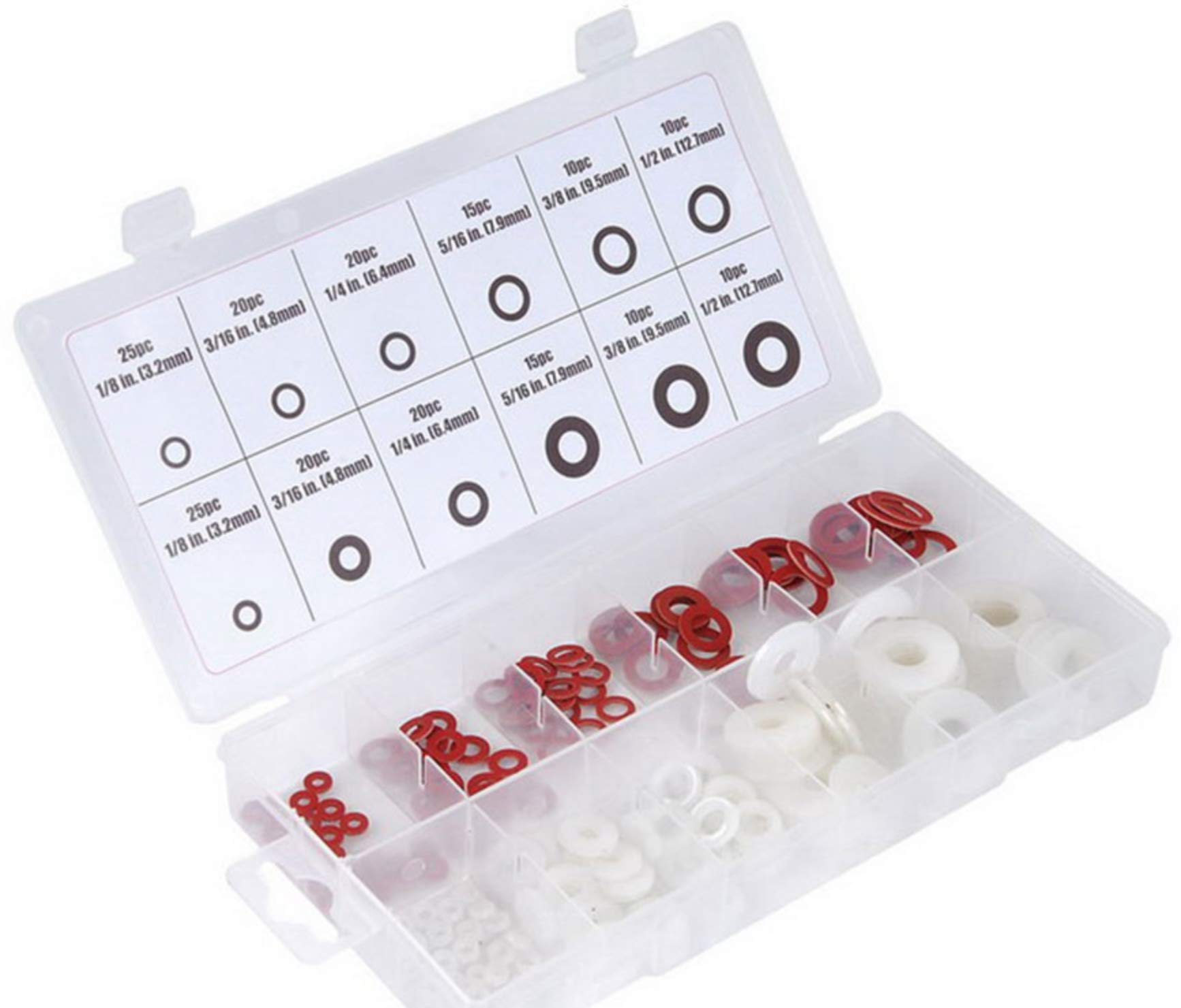 Tactix Fiber And Nylon Washer Assortment 200 Piece Set