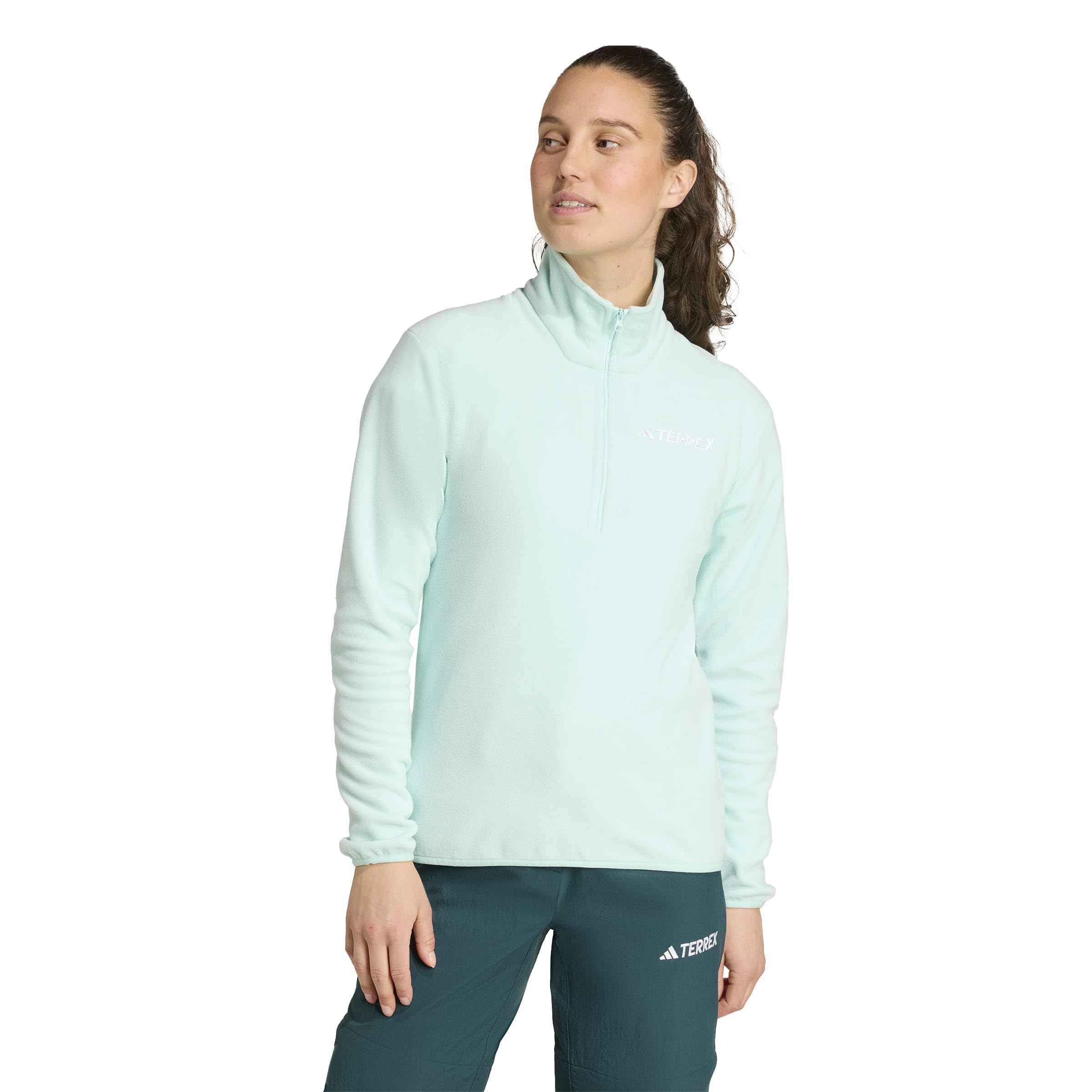 Adidas Women's Bleu 1/2 Zip Fleece Terrex Essentials