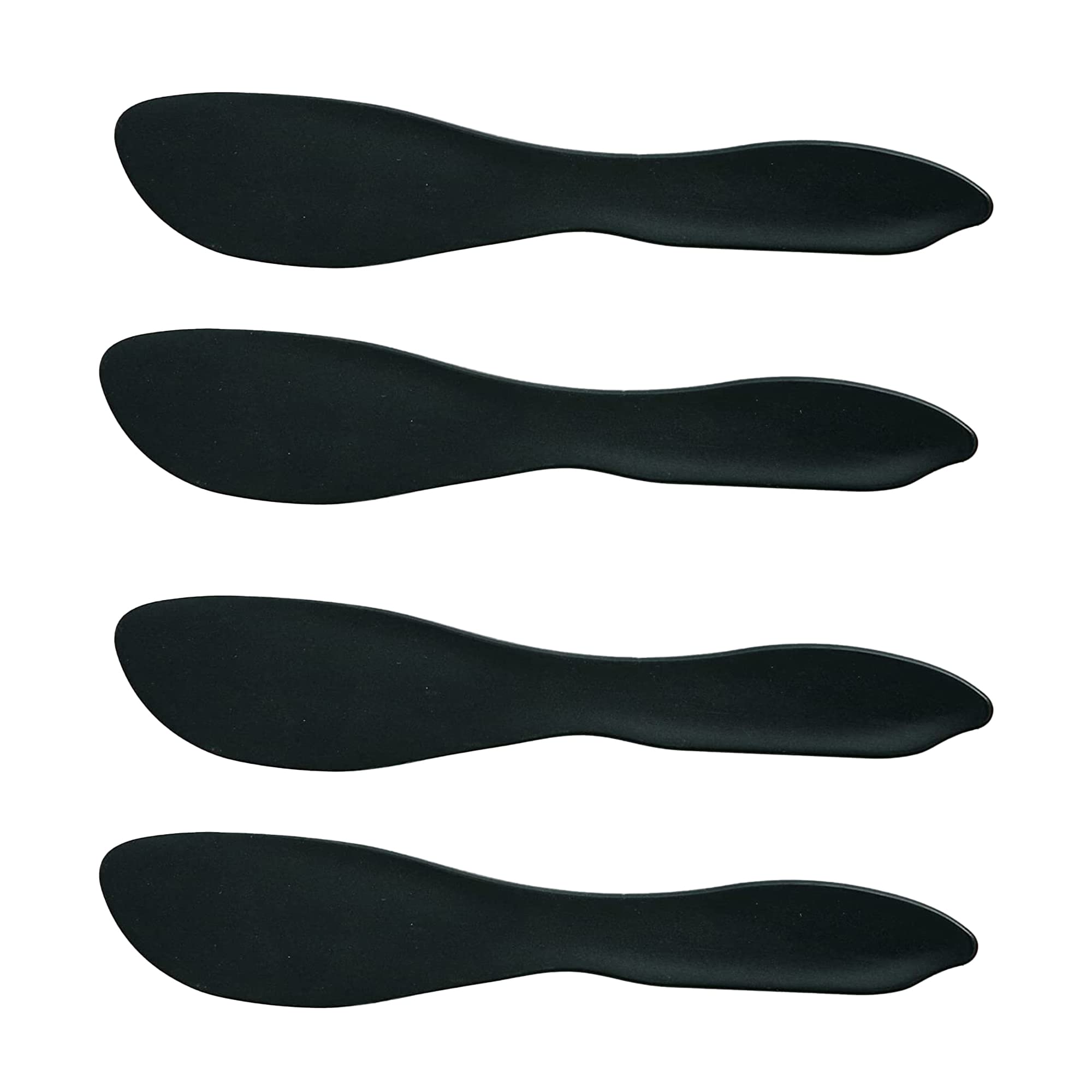 LINDEN SWEDEN Multi Purpose Spreaders | Versatile Butter Knife for Soft Cheese or Frosting | Safe for Kids | BPA-Free and Dishwasher-Safe | 2 Packs with 2 Spreaders | Made in Sweden | Black