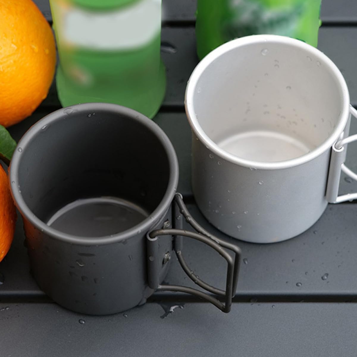 Foldable Aluminium Alloy Water Cup Portable Camping Drinking Mug Lightweight Outdoor Travel Collapsible Cup for Hiking and Backpacking