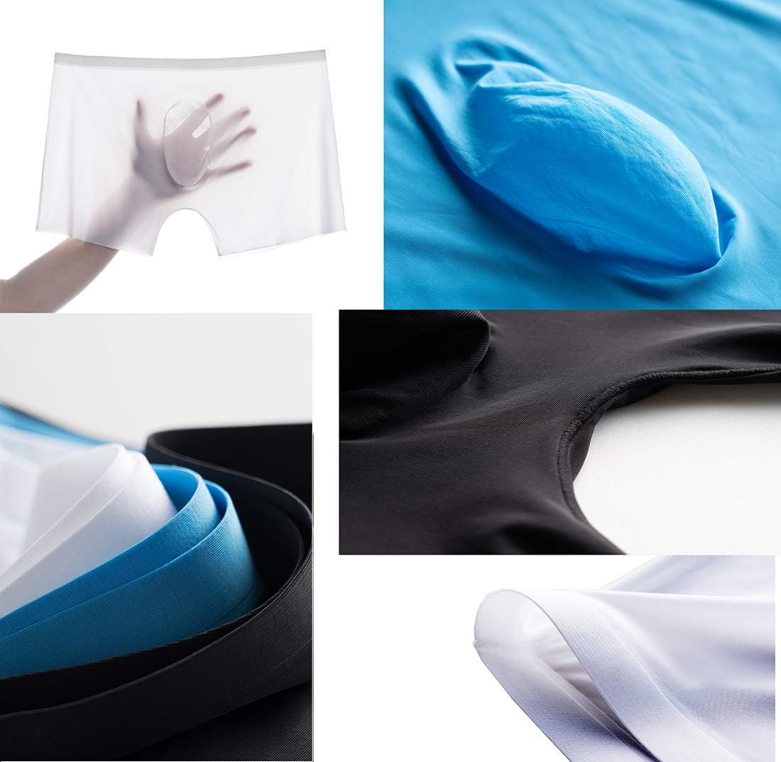 Men's Silky Underwear Sexy Seamless Stretchable Boxer Briefs Breathable Ice Silk Boxer Bikinis (3 PCS) - Image 2