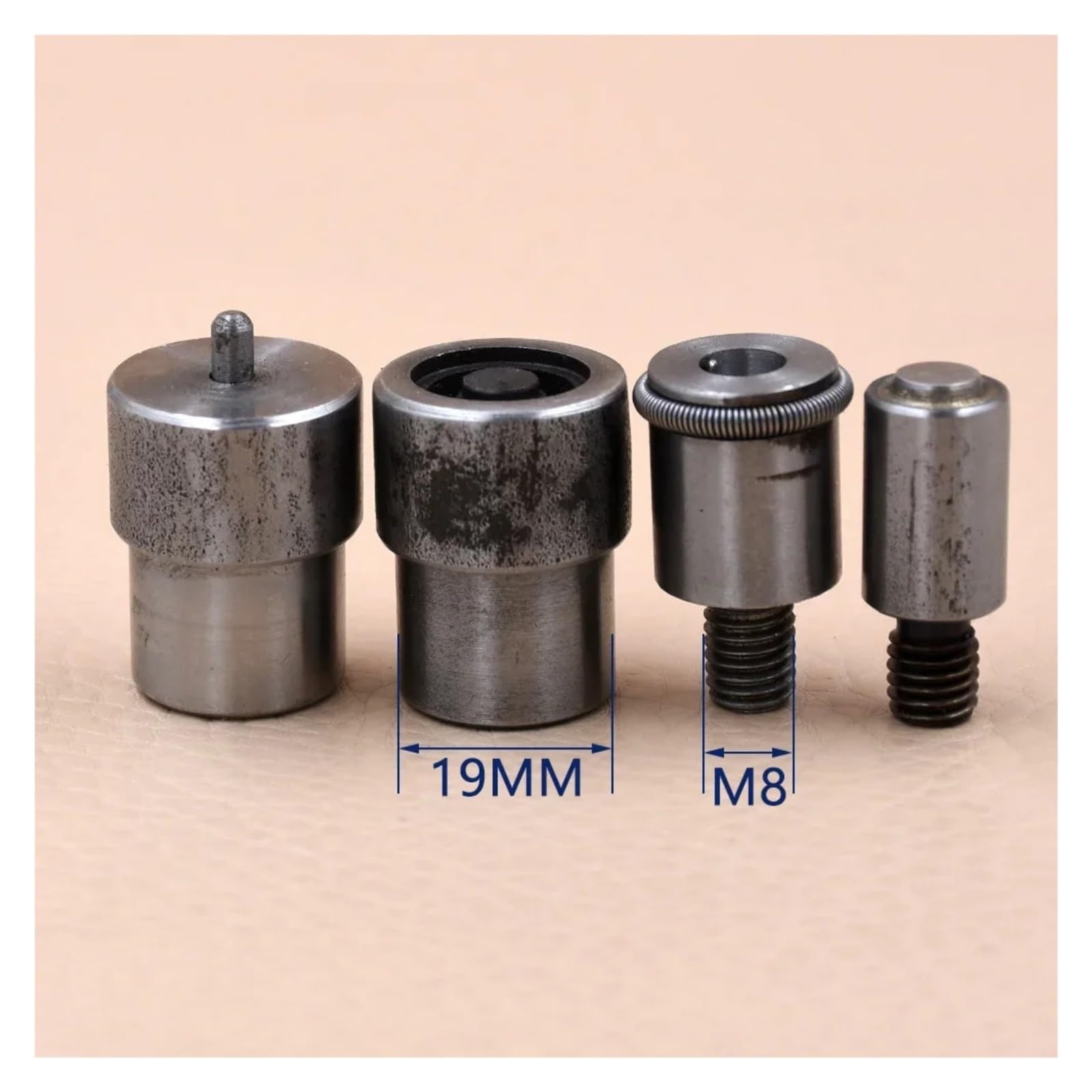 Snap Fasteners Botón Die 30 juegos de broches + moldes for máquina prensa | Herramientas de instalación de botones grandes(18MM-01)