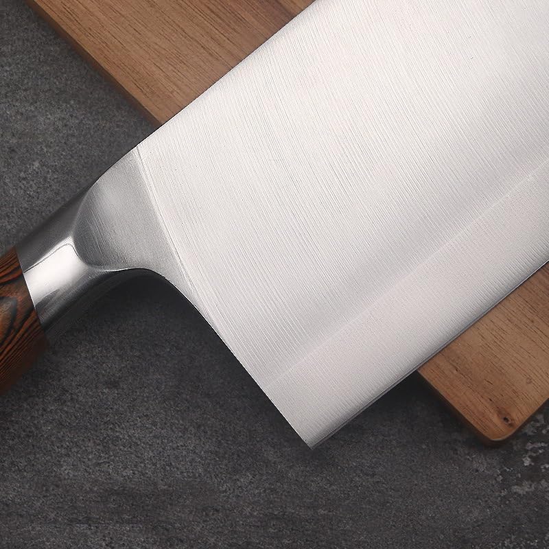Meat Cleaver,Cleaver Knife Kitchen Knife Cleaver Chef Knife Stainless Steel Sharp Slicing Chopping Meat Chinese Butcher Knife Wood Handle Cooking Tools, LAMAJIGA5844
