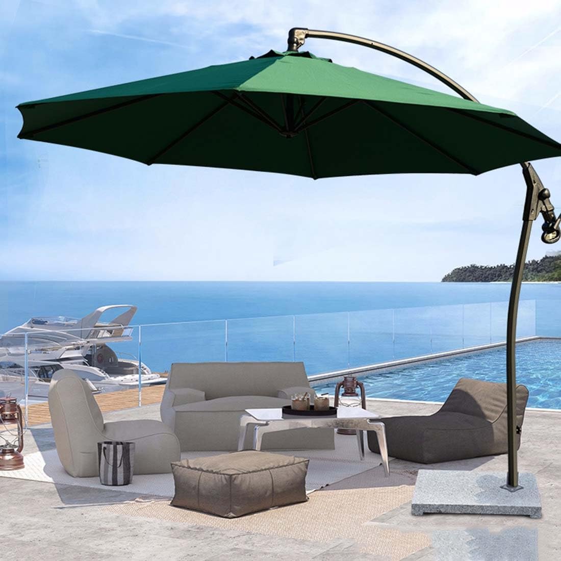 6-Ribs/8-Ribs Umbrella Replacement Cover Patio Umbrella Replacement Top Canopy Outdoor Market Table Parasol Top Fabric Cover