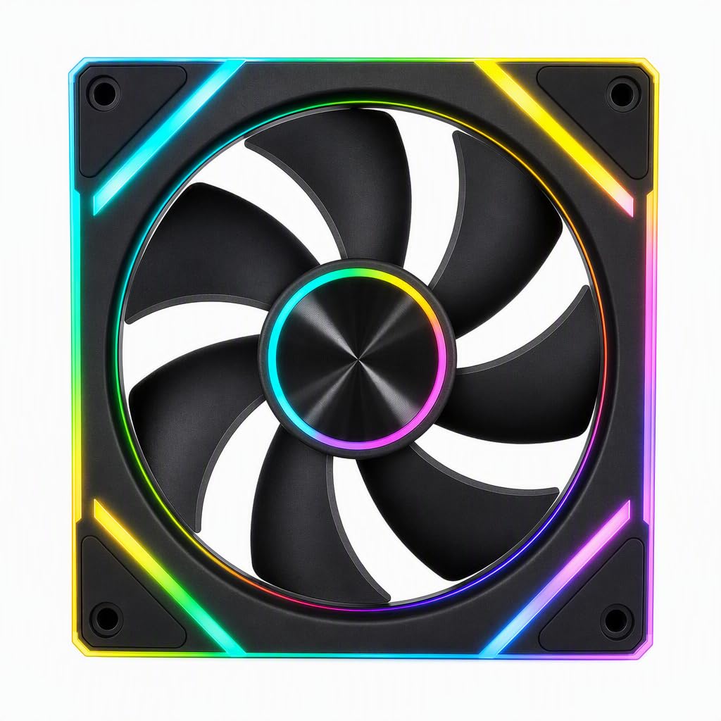 DC 120mm ARGB Case Fan, PWM Quiet 62 CFM PC Cooling Fan, 1 Fan image 5