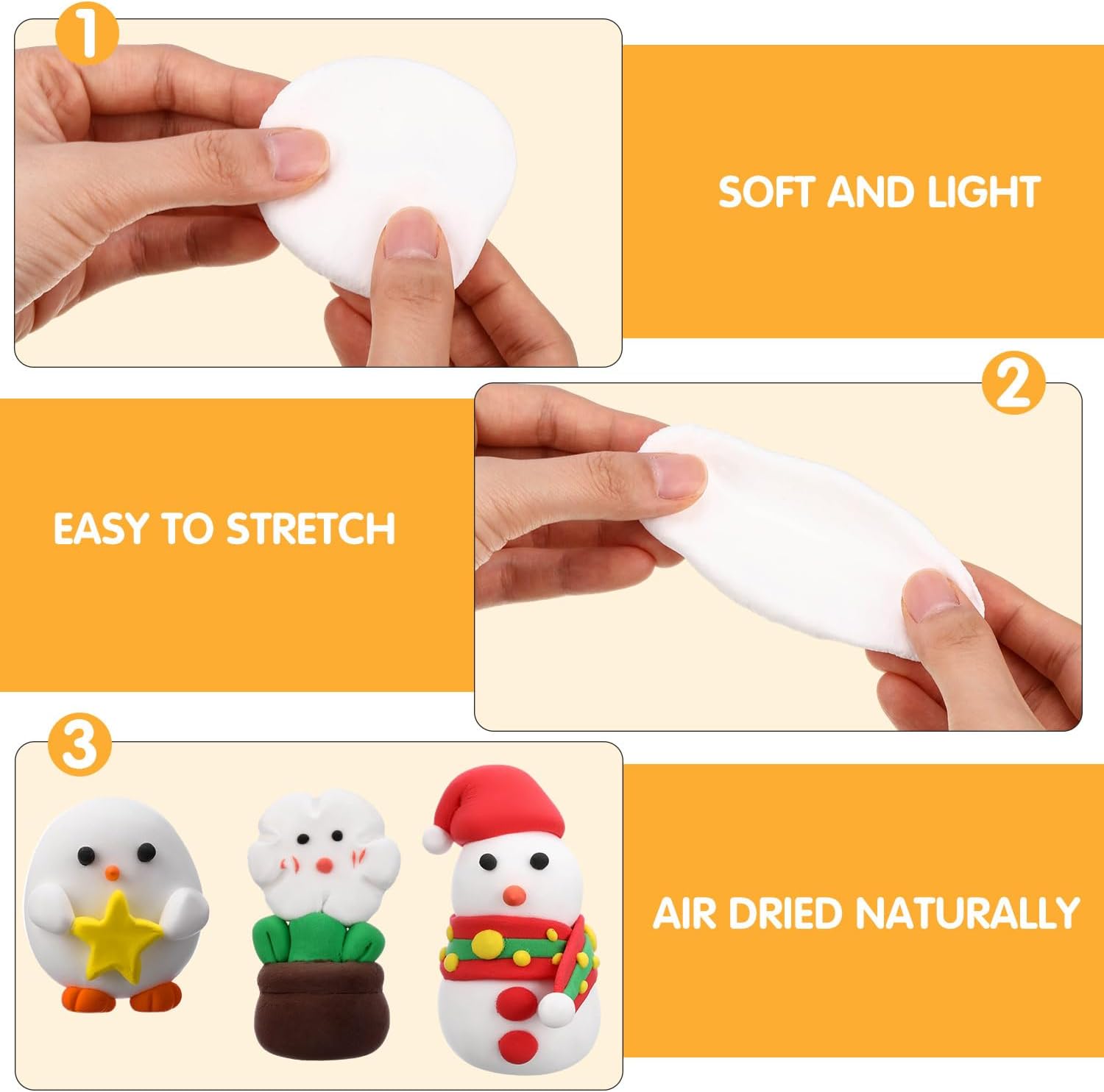 WinnerWhy 72 Pcs 38oz Air Dry Clay Modeling Magic Ultra Light Modeling Clay for Kids DIY for Sculpting Air Dry School Gift(White)