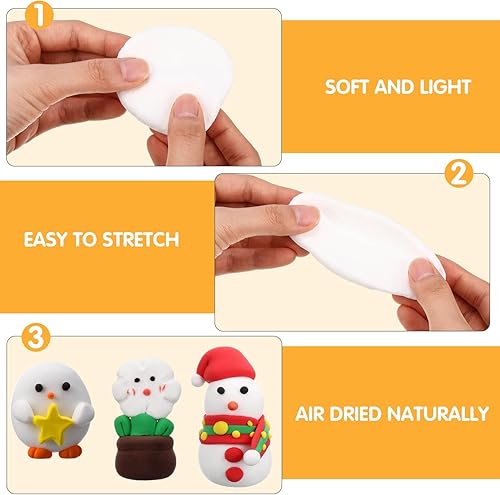 Miniatura 3 de 72 unidades de arcilla seca al aire de 38 onzas, arcilla mágica para modelar ultraligera para niños, bricolaje para esculpir aire seco, regalo