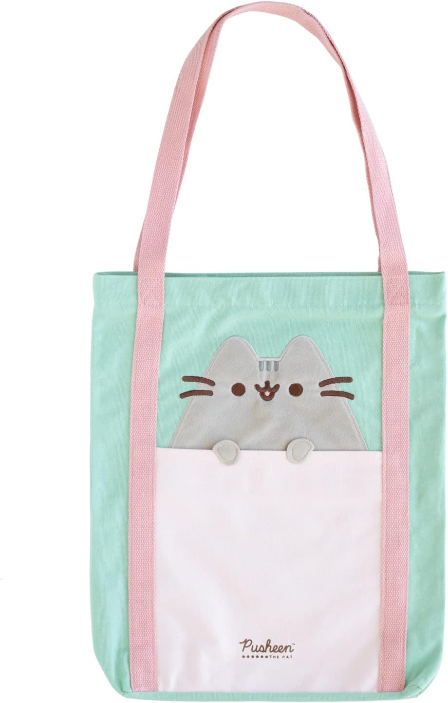 Grupo Erik Official Pusheen Premium Cotton Tote Bag - Cotton Shopping Bag - 14x16x2 inches - Canvas Bag - Cotton Bag - Gift Bag - Pusheen Gifts - Cute Tote Bag - Pusheen Merchandise