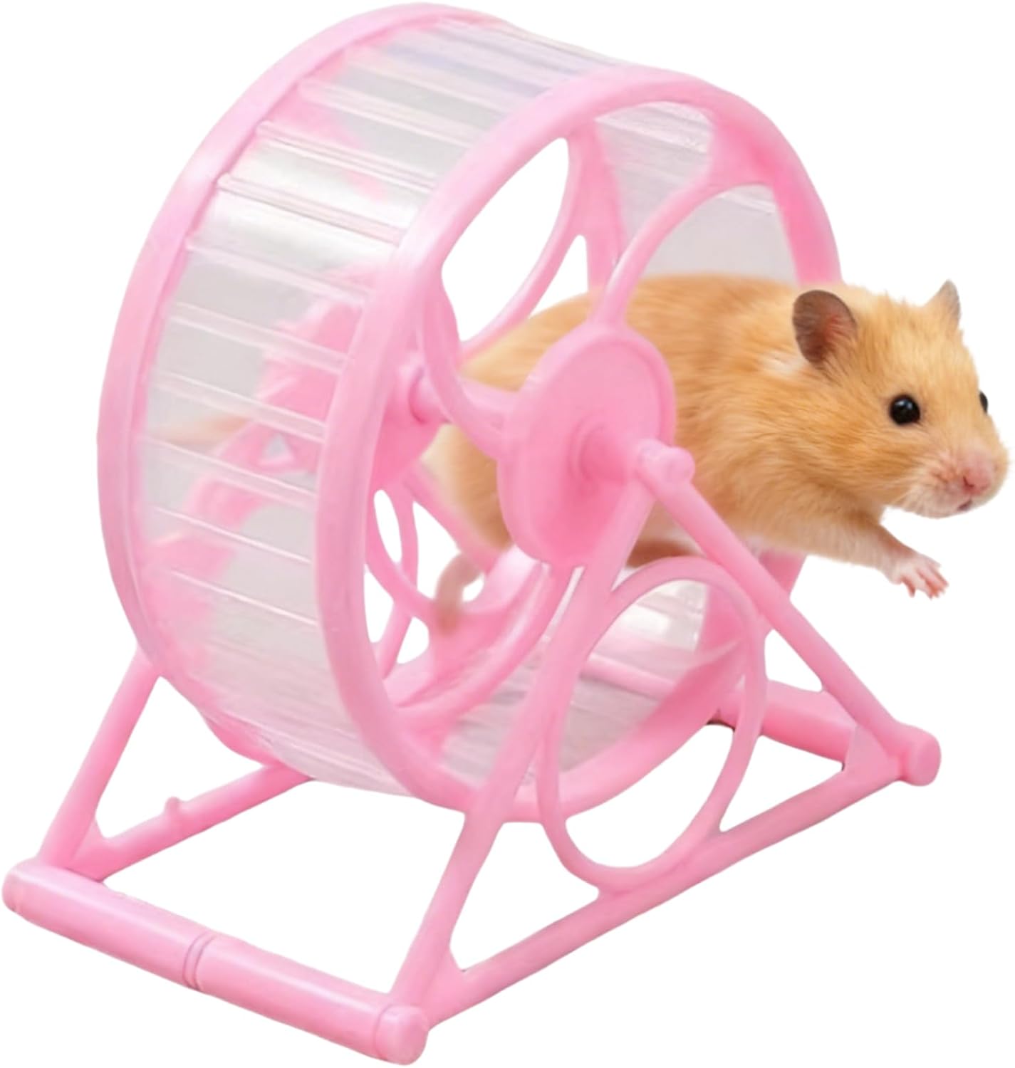 Muwugui Leises Hamsterlaufrad | Leises Belüftetes Spielzeug Gegen Langeweile,Kleines Hamster Bewegungsrad als Spielzeug | Für mittelgroße Rassen Goldhamster Chinchilla Kaninchen Igel