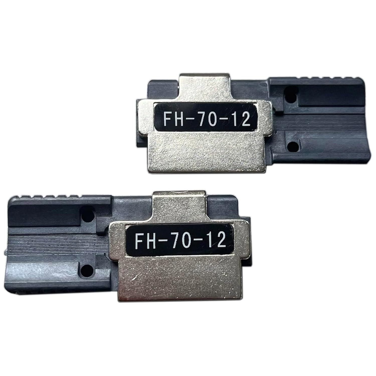 (2 Pcs/Set) For Fujikura FSM-90R FSM-88R FSM-70R Splicer Ribbon Fiber Holder Sheath Clamps Fixlure Chuck FH-70-12 (12 Core)