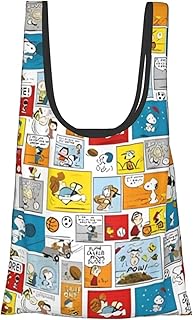 [Mineye] エコバッグ スヌーピー かわいい アニメ ショッピングバッグ 軽量 防水 買い物袋 トートバッグ 折りたたみ式 大容量 おしゃれ 人気 プレゼント