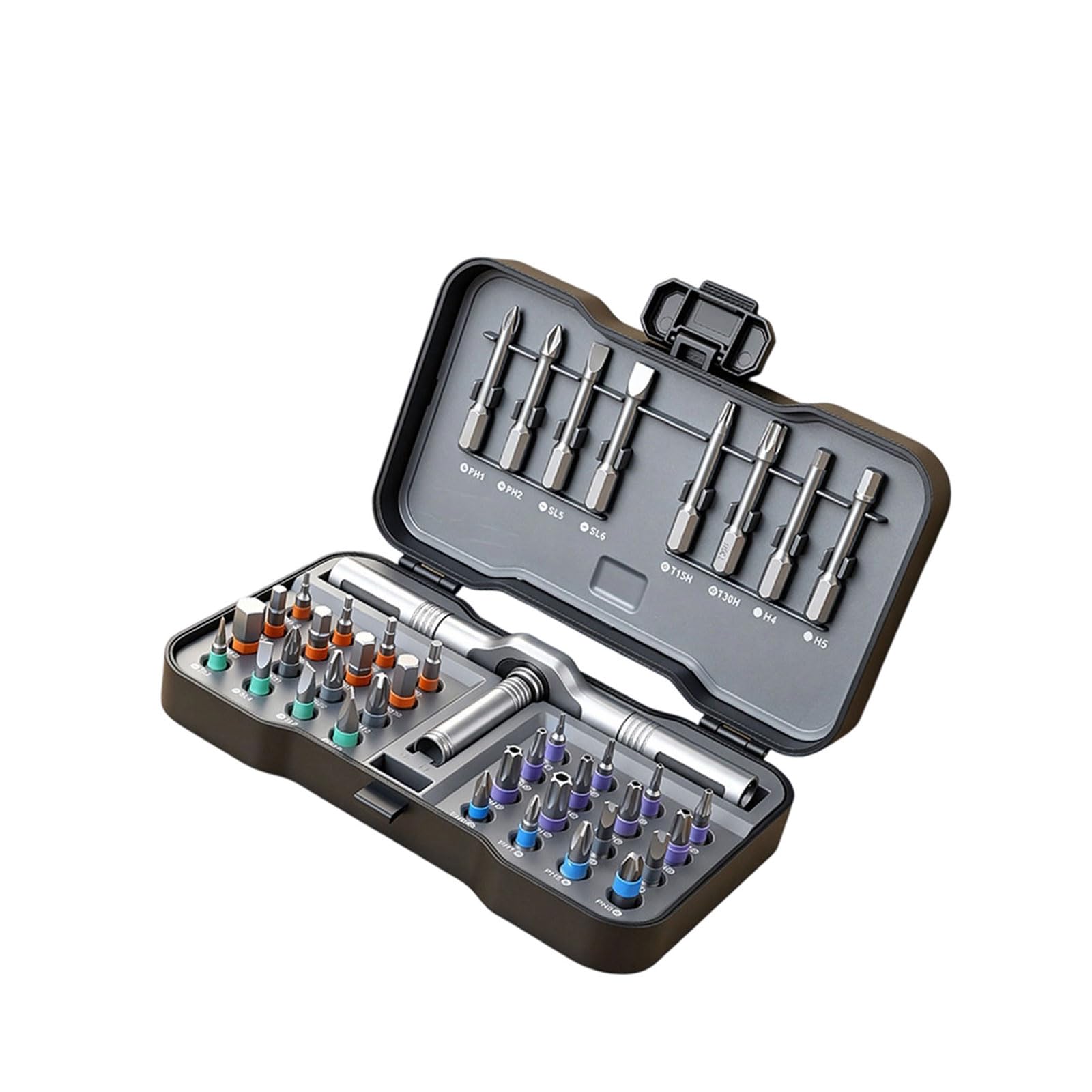 Zxfdsfdbnm 40 In 1 Bit Screwdriver Set With Ratchet Control, Organized Hand Tool Case For Home Maintenance Service Tasks Screwdriver Set