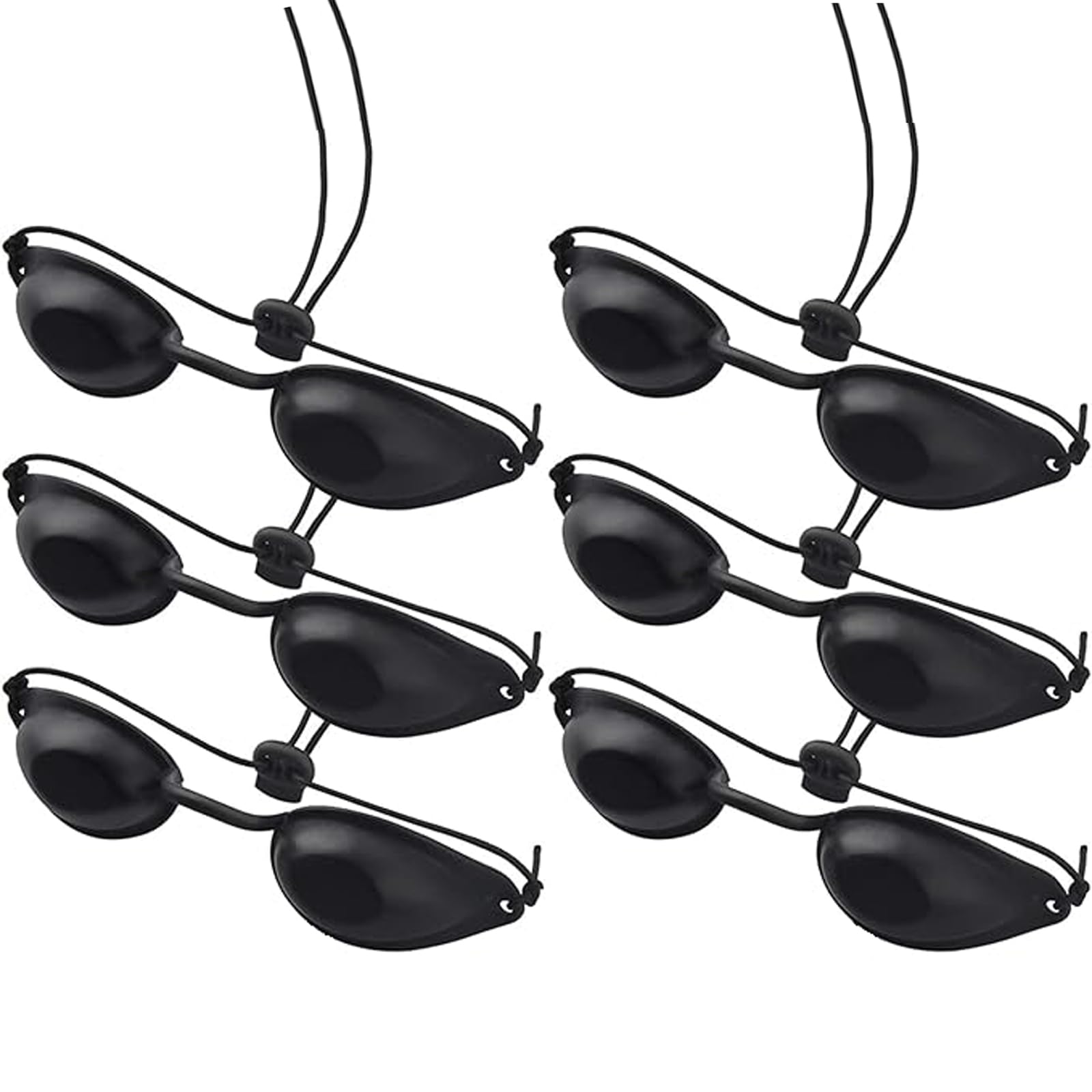 Smavles Gafas de Bronceado 6 Pcs Gafas de Seguridad Gafas de Protección Ajustables Parche Ocular para la Terapia de Rayos Infrarrojos UV IPL
