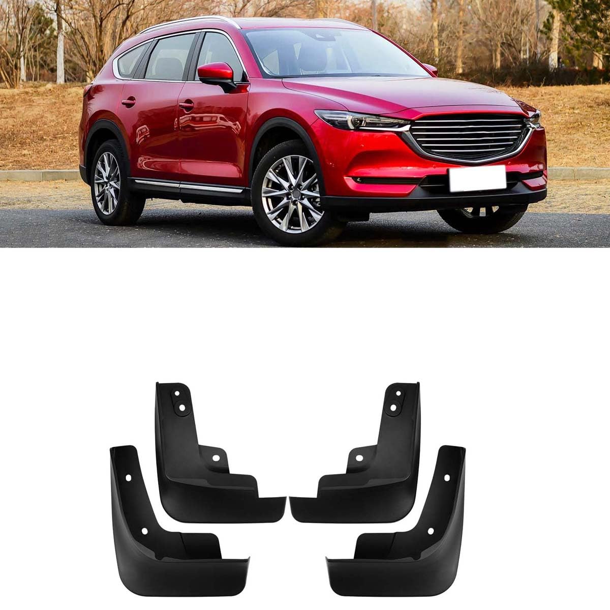 Garde-Boue pour Mazda CX-8 2019-2026 Finition Premium Noir