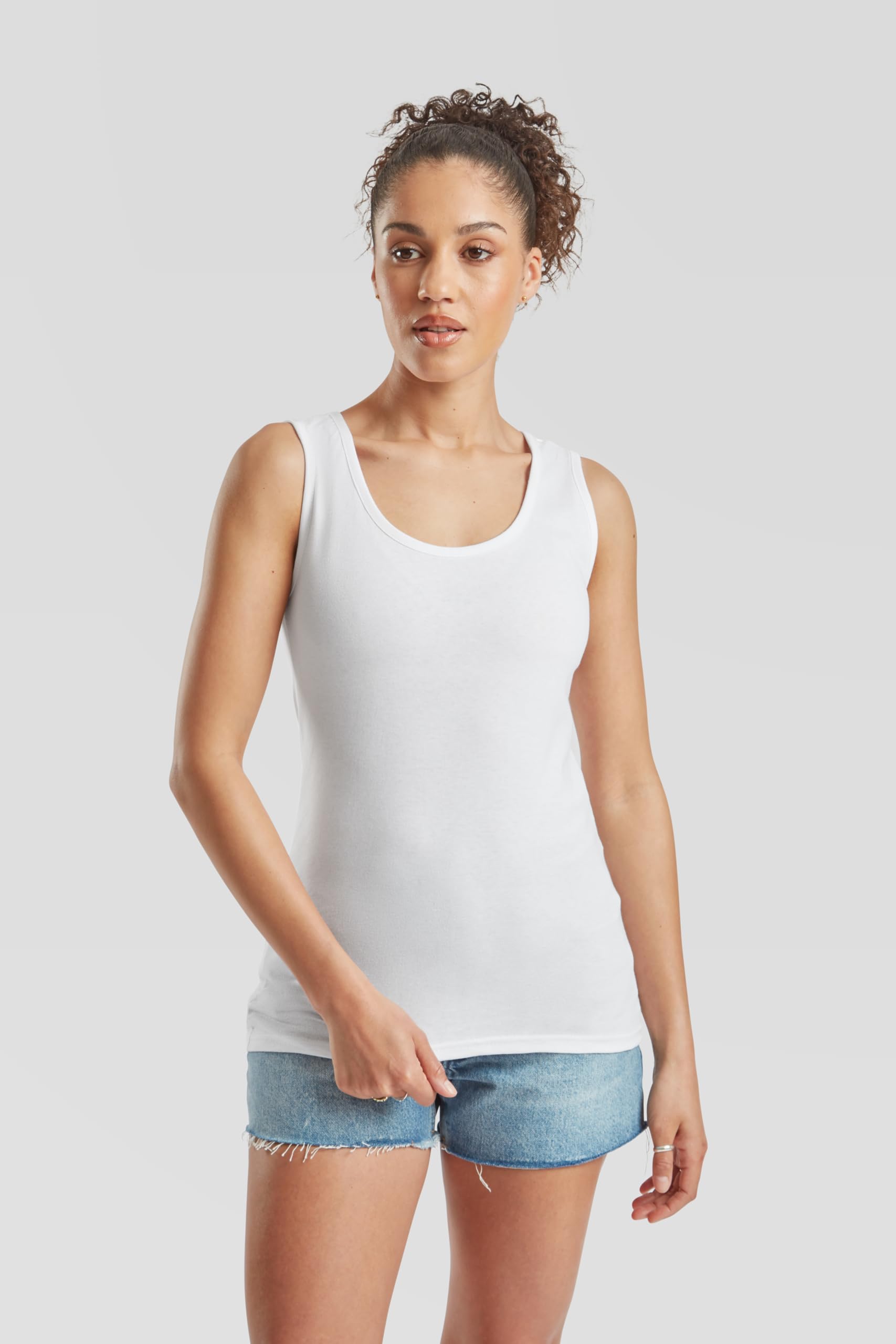 Confezione da 10 canottiere da donna | Canotta da donna in 100% cotone, aderente, ideale per il tempo libero, lo sport e la stampa + sacchetto in tessuto MyShirt
