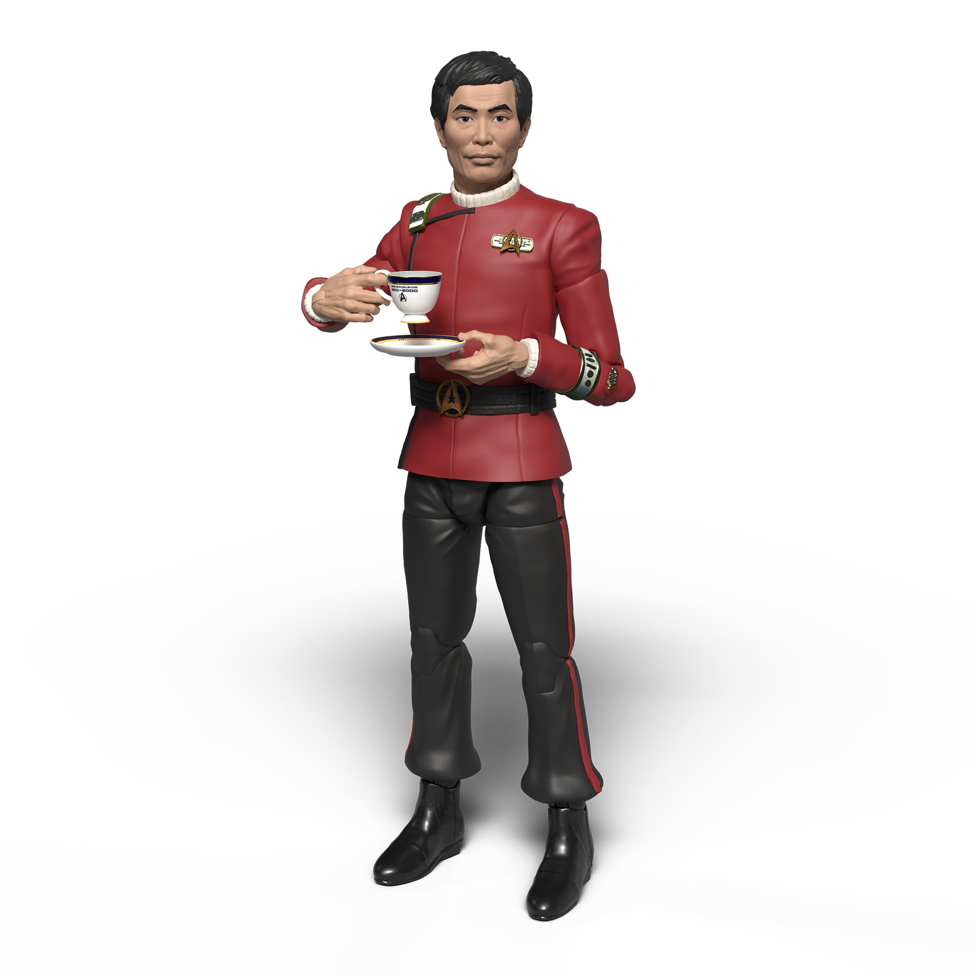 Vivid Imaginations Star Trek Action Figure Sulu 15cm - Uniforme Enterprise, Completamente Snodabile, Edizione Deluxe