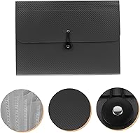 Vista 4 de Operitacx Carpeta de archivos de plástico gris A4 con protección antiarañazos