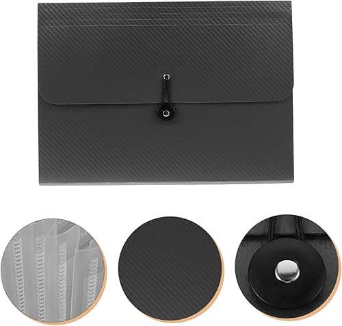 Miniatura 4 de Operitacx Carpeta de archivos de plástico gris A4 con protección antiarañazos