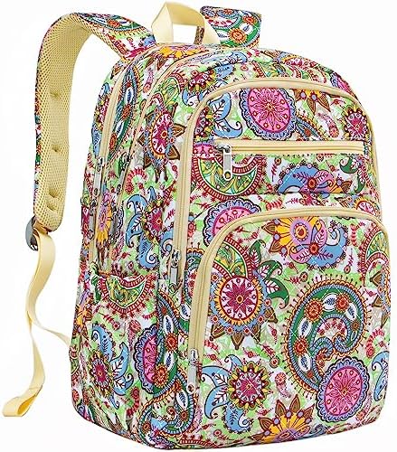 Travel Backpack for Women Large Overnight Weekender Bag Lightweight Casual Daypack College Campus Backpacks Fits 15.6 inch Laptop XL Carry On Back Pack Airline Approved Paisley Print Mochilas De Mujer
